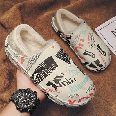 Mode Neue Wasserdichte Hausschuhe Cartoon-Schuhe für Herbst und Winter Dicke Sohle Rutschfest Zuhause Tasche Absatz Plüsch Warme Schuhe Damen