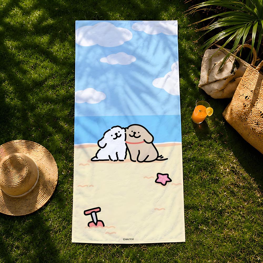 Animal M-Maltese Towel Beach Towel, Quick Drying Absorbent Bath Towel For Swim,Gym,Camping,Outdoor Hot