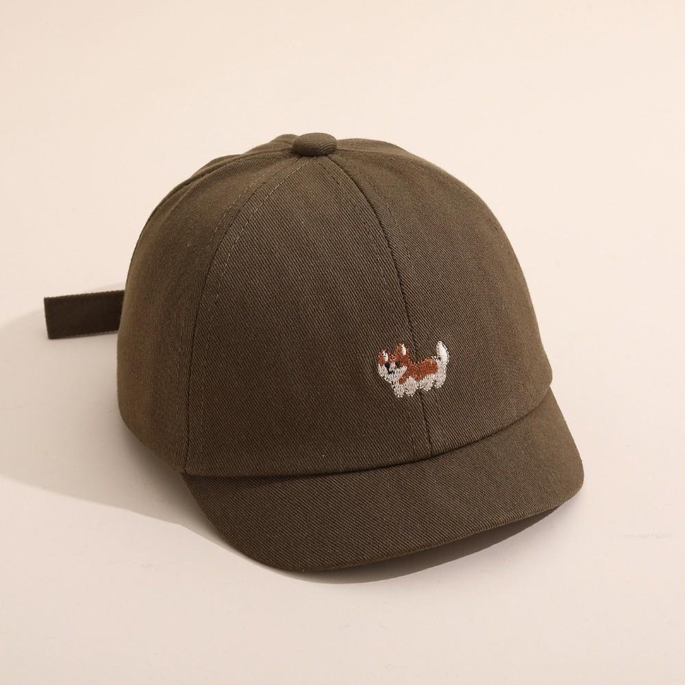 Corgi Dog Kids Sun Hat Solid Color Summer Cap Korean Style Baby Baseball Hat Children