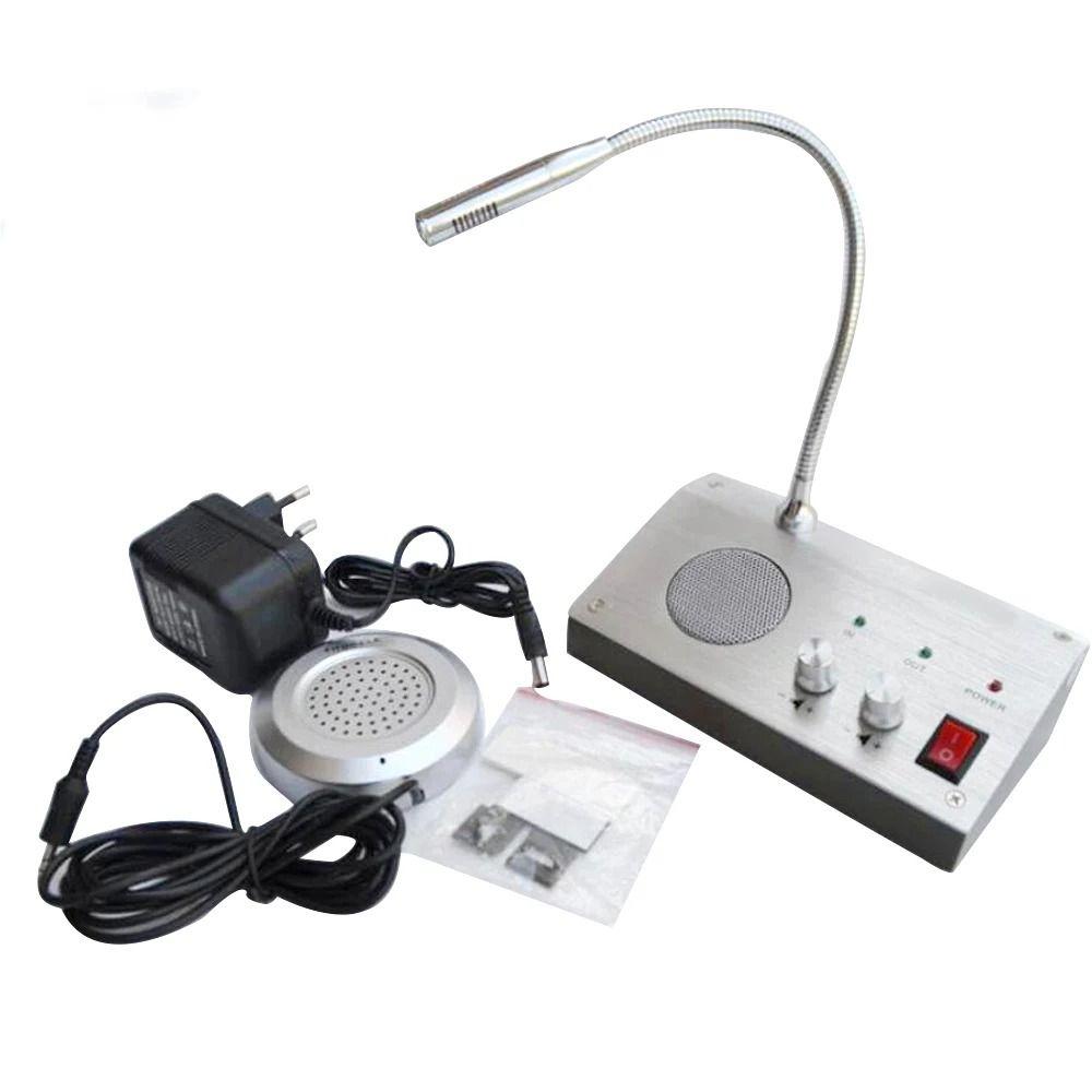 Loud Outer Microphone Counter Speaker System Wired Microphone Interphone System  Office Window