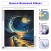 Diy Full Round Diamond Painting Landscape Moon Embroidery Cross Stitch Gift Home Decoration 30x40cm/12x16inch