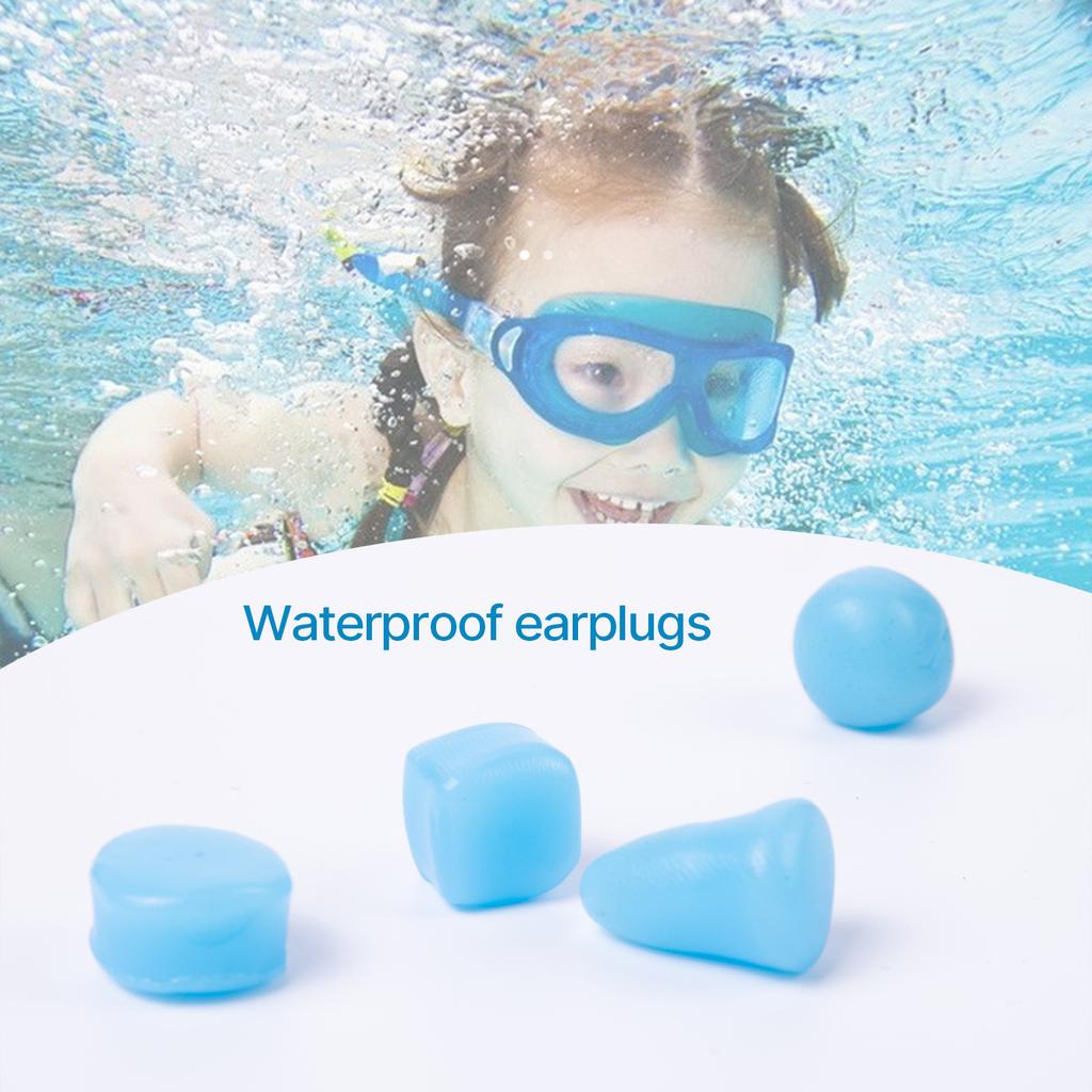 Swimming Ear Plugs Swim Earplugs Waterproof Silicone Ear Plugs Silents Earplugs Set for Swimming Surfings Shower Bathing