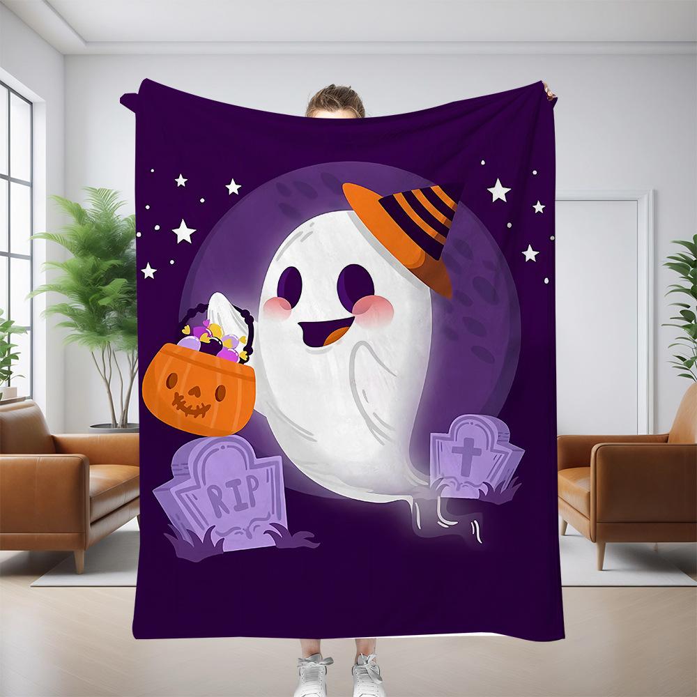 Halloween decorations Printed Blanket for Sofa Bed Travel Camping Living Room Office Conditioning Blanket for All Seasons Gifts