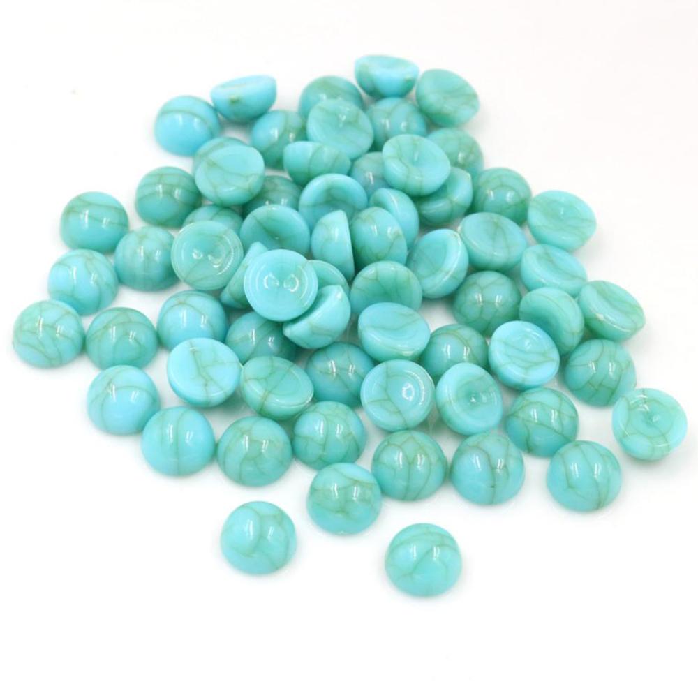 

40pcs/lot 8mm10mm Mix crack Colors Natural Cracked Style Flat back Resin Cabochons For Bracelet Earrings accessories 8mm бирюзовый