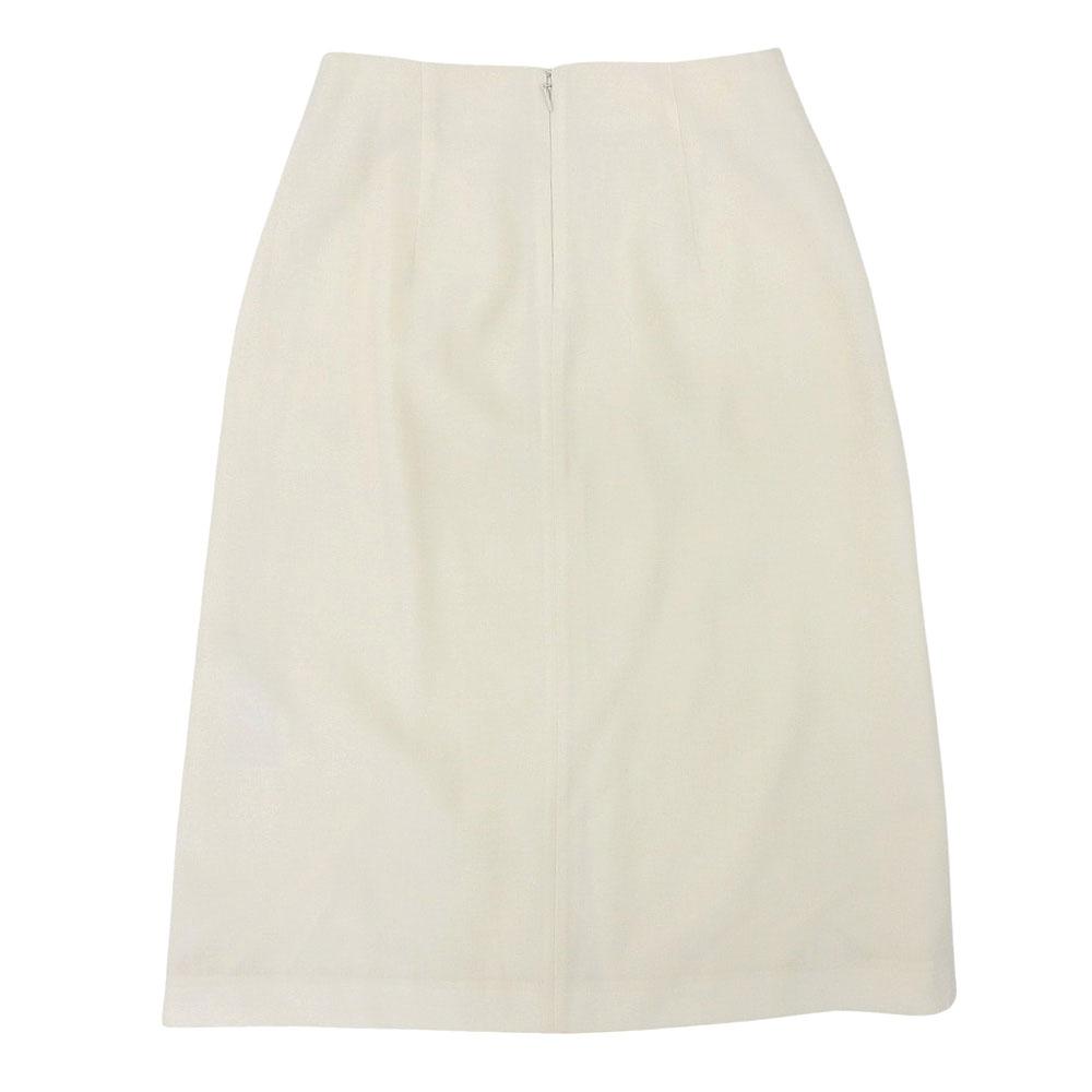 JIL SANDER Beautiful wool front slit skirt for women, Ivory, size 32, 23 years, J52MA0002 skirt 32 IvoryUsed