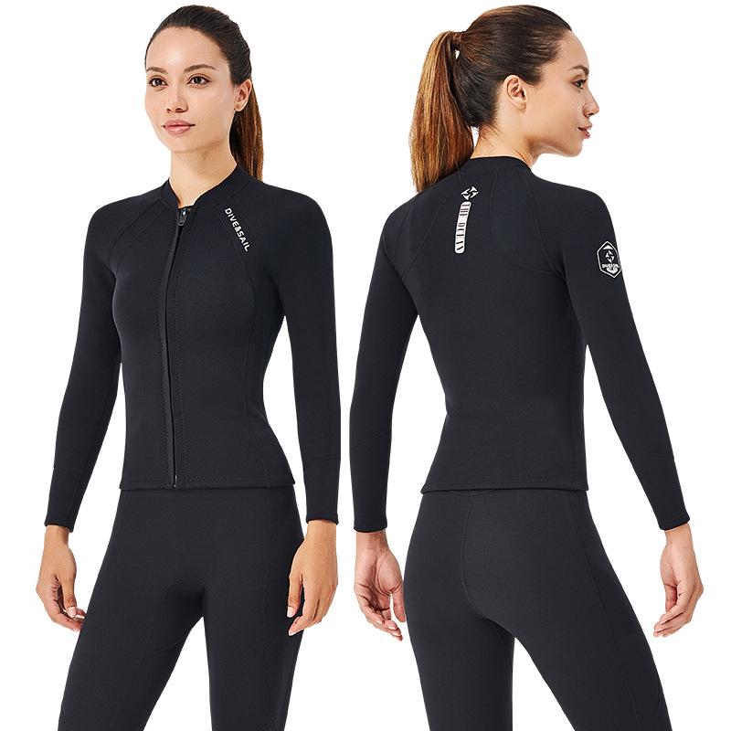 DIVE&SAIL 2MM Women's Two-Piece Wetsuit for Diving, Snorkeling, and Surfing