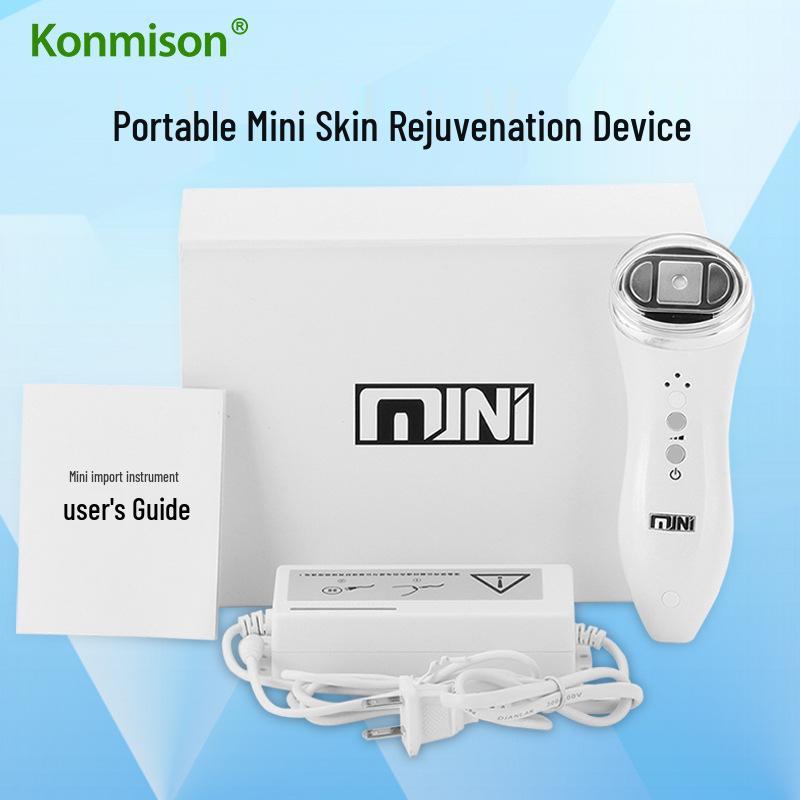 Compact Ultrasonic Home Facial Skincare Device with Radio Frequency Technology