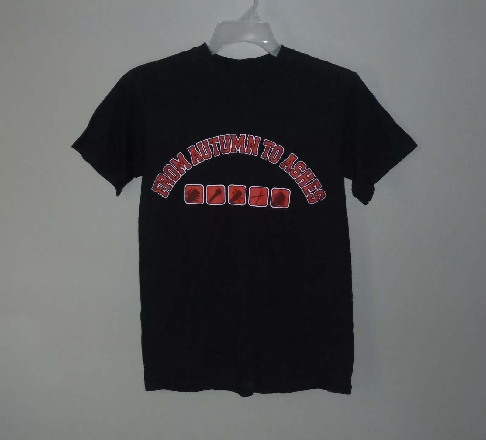 VTG From Autumn To Ashes Rock Band Instruments Shirt - Adult S