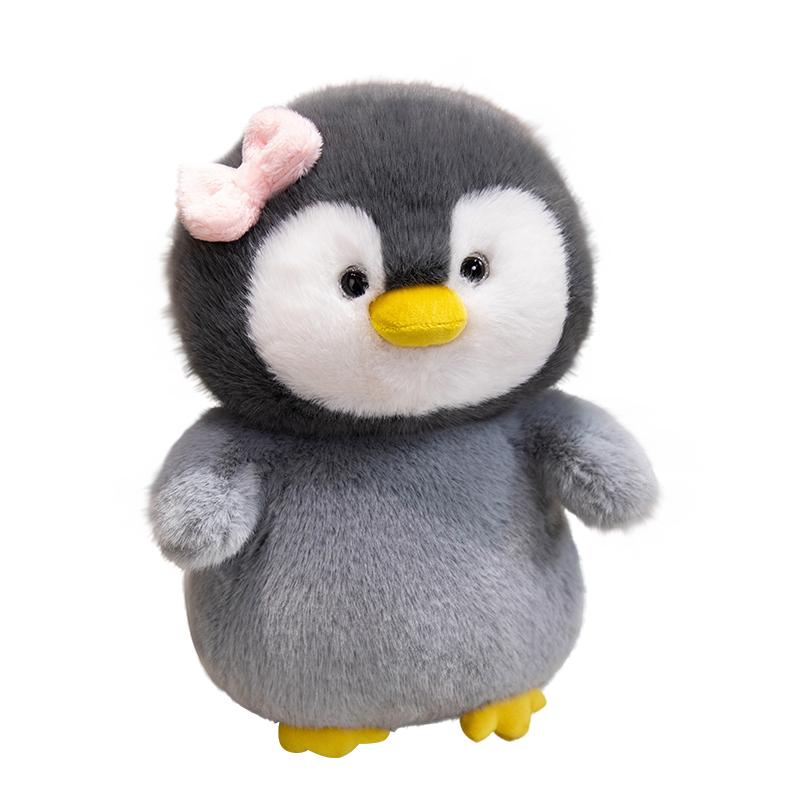 25 30Cm Strik Vrouwelijke Pinguïn Pluche Speelgoed Gevuld Staand Grijs Cartoon Dier Pop Kalmerend Verjaardagscadeau 40cm