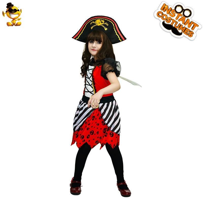 Halloween costumes stage dress party clothes masquerade cosplay costumes little girl pirate skirt