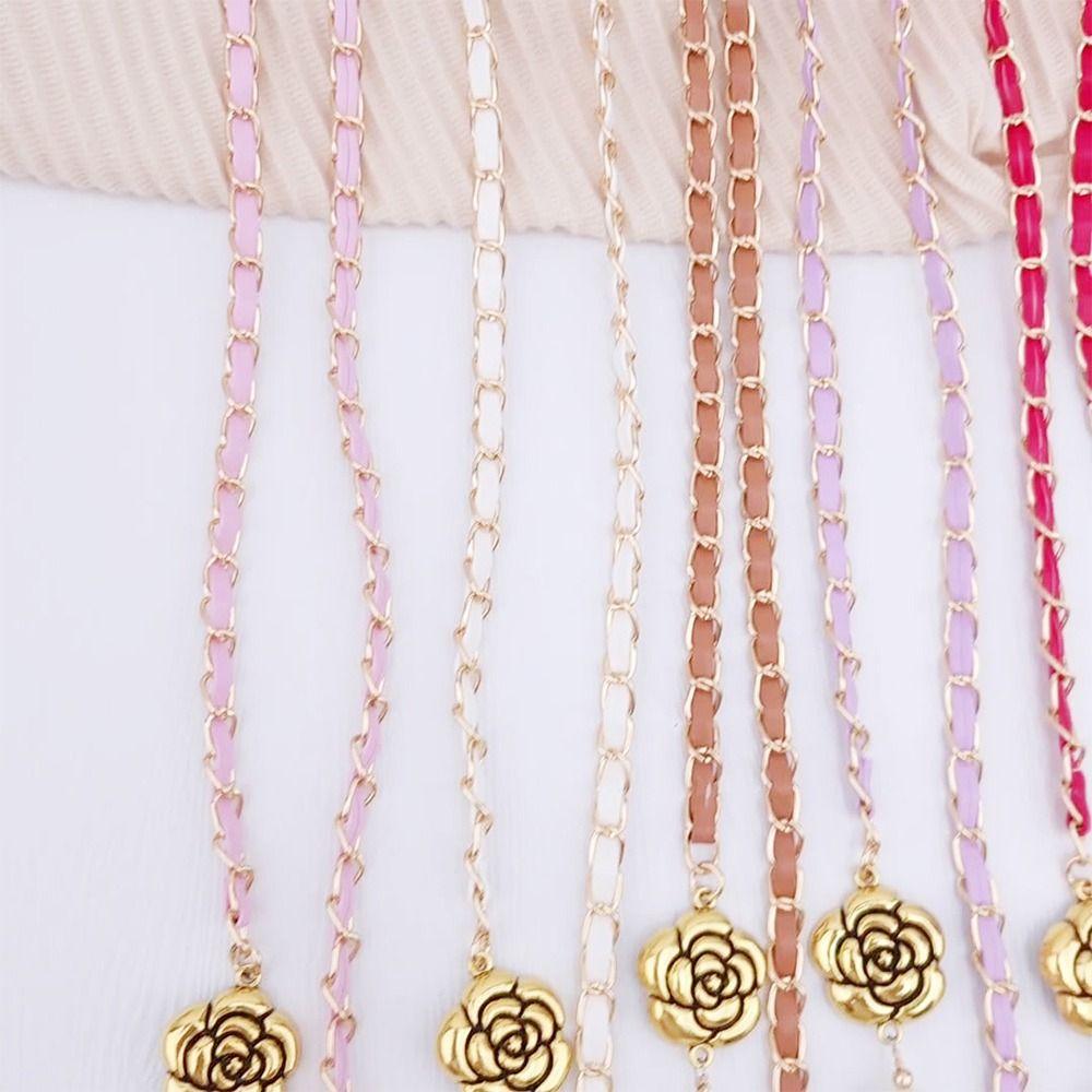 Pearl String Long Bag Chain Leather Crossbody Chain Key Hanging Chain Mobile Phone