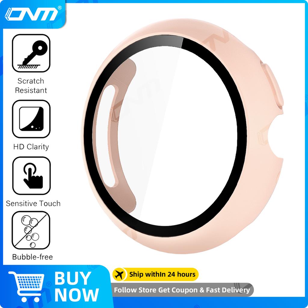 Glass+Case for Google Pixel Watch 4 41mm 45mm Tempered Glass Screen Protector & Hard PC Protective Bumper Covor Accessories