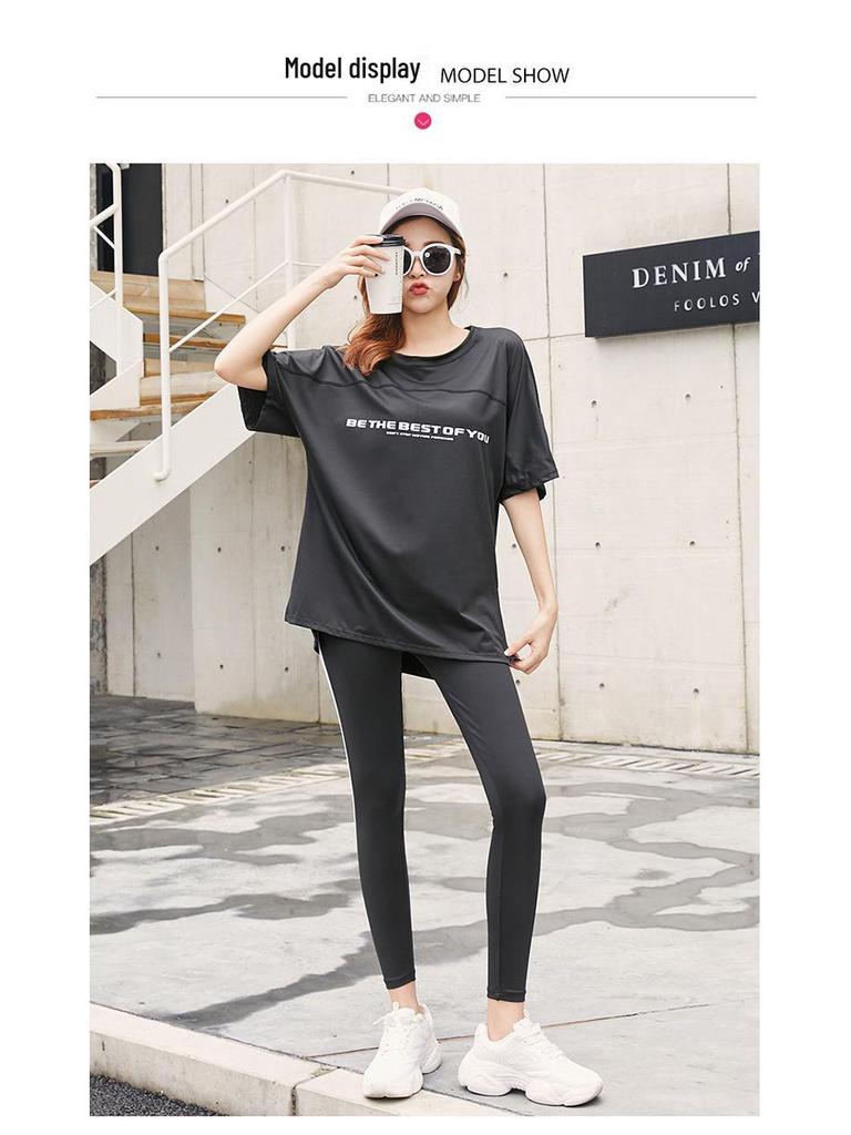 Damskie wyszczuplające szybkoschnące spodnie fitness z mankietami na kostkach