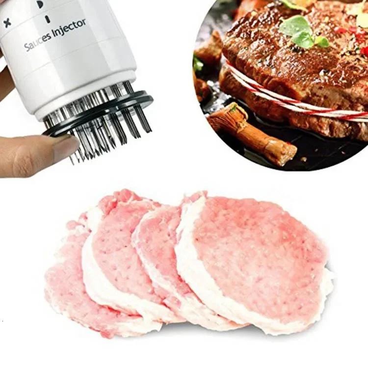 Multifunctional Meat Tenderizer Needle Stainless Steel Meat Tenderizer Marinade Meat Flavor Syringe Injectors Kitchen Meat