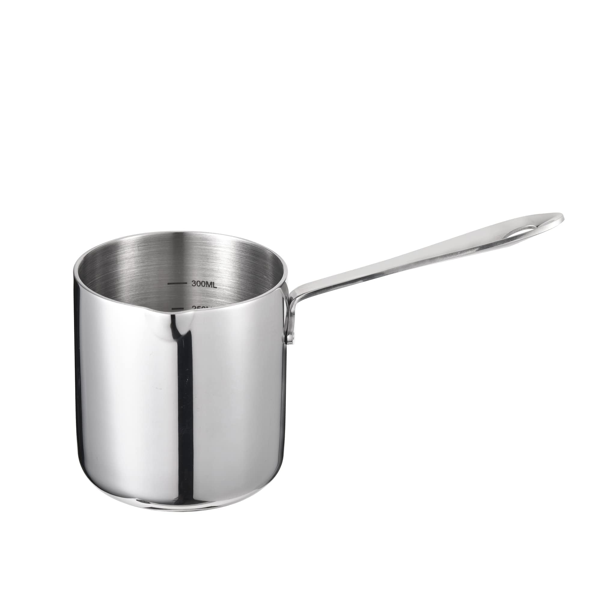 

IMEEA Milk Stainless Induction Mini Milk Silver Pan, Single-Handed Pot, 18-10 Steel, Compatible, Pan,