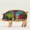Wooden Crafts Creative Farm Animal Home Decoration Desktop Decoration