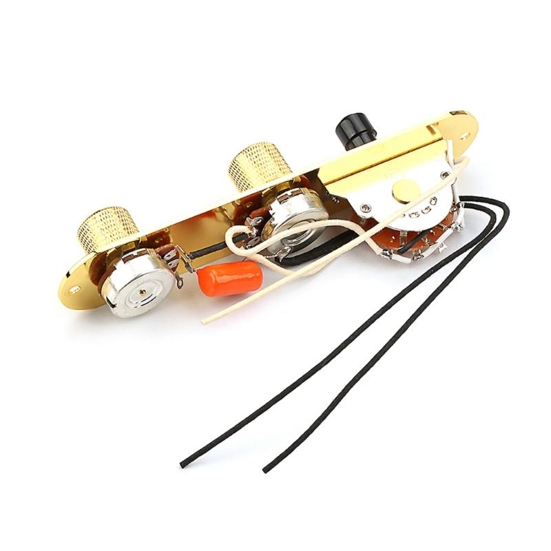 3 Way Guitar Control Plate Assembly Wired Loaded Prewired Guitar Switch Control Plate Musical Instrument Accessories
