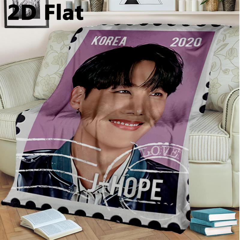 Korean Stamp 2020 Hope Blanket Home Decor Sofa Blanket Sheet Office Rest Blanket Digital Printing