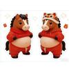 Cartoon Horse Stickers Horse Belly Sticker Squeezeable 3D Stickers Anti-Collision Pads Multifunctional Silicone Self-Adhesive
