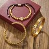 Hip Hop Leopard Head Zircon Copper Stainless Steel Bracelets Set For Men And Women