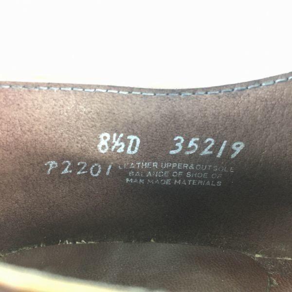 70s-80s Vintage Made In USA J.C. Penney U-Tip Goodyear Welted Business Shoes Brown Size 8.5D 26.0-26.5 Men's(USED)