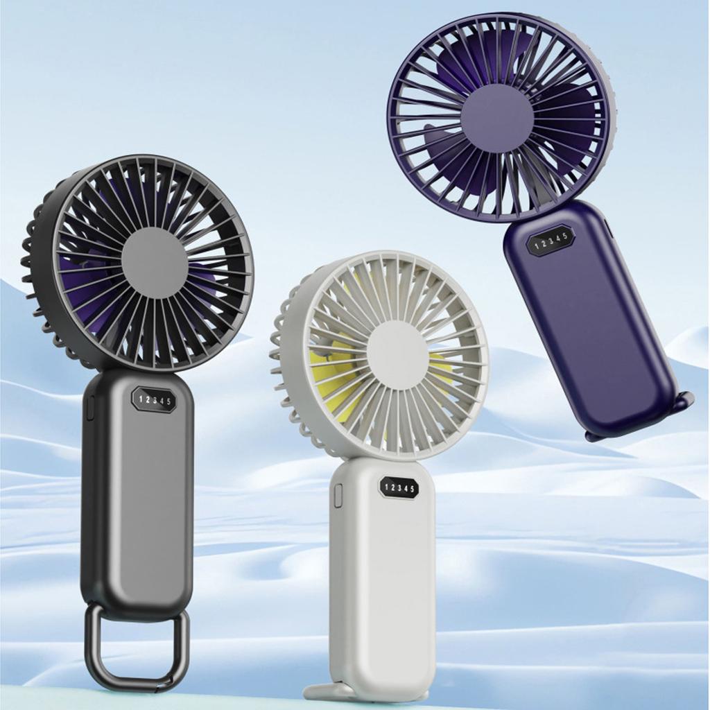 Handheld Fan With Long Battery Life, Ultra-portable Stand, Outdoor USB Charging, Hiking Hook, Small Fan