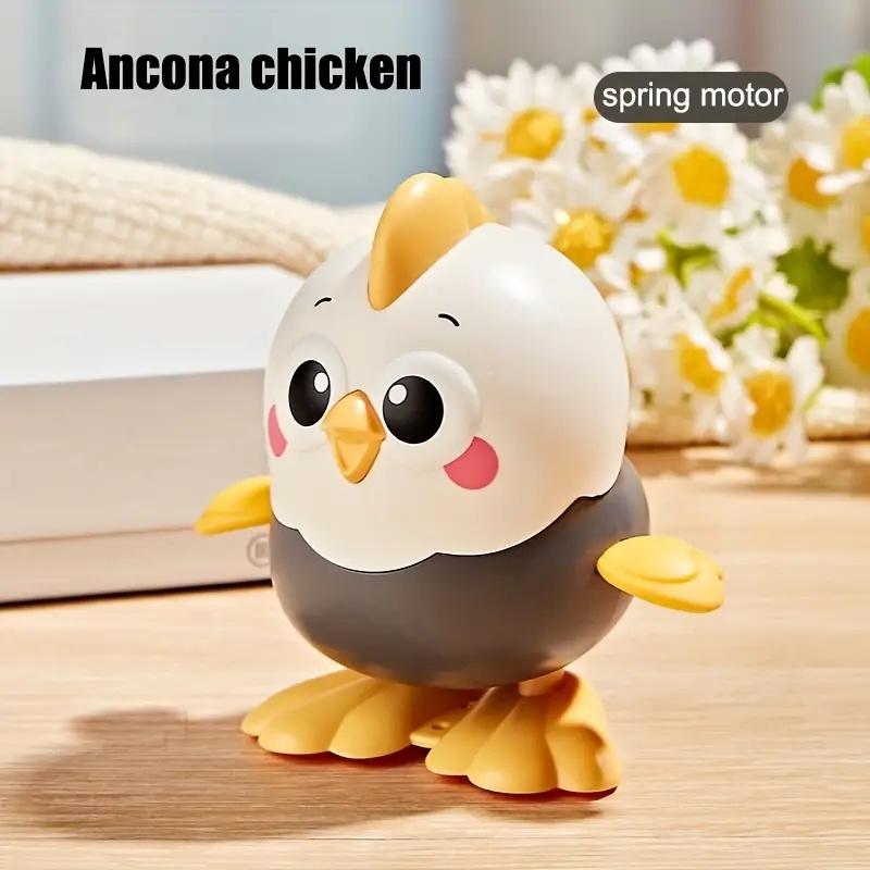 1Pc Clockwork Chicken Jumping Toy Manual U Winding Jumping Doll Youngsters's Puzzle Animal Model Crawling Funny Toy Party Gift