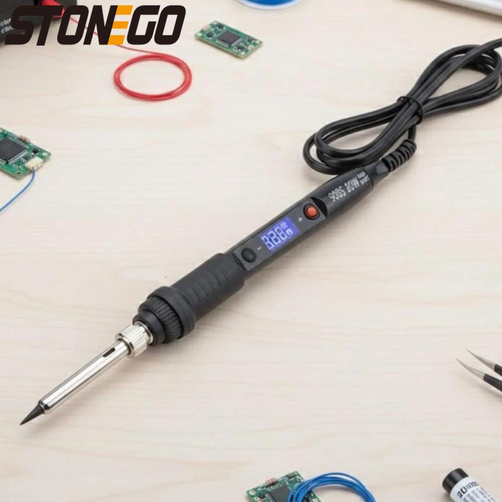 Digital 80W Adjustable Temp Electric Soldering Iron 110V 220V LCD Display Repair Tool Solder Rework Tips Welding Kit