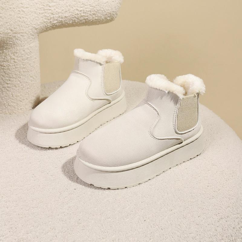 

Новые зимние женские ботинки Высокие утепленные плюшевые теплые зимние ботинки Женские простые универсальные удобные уличные нескользящие хлопковые ботинки 36