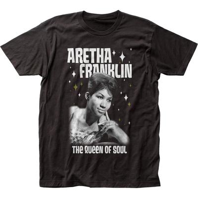 Aretha Franklin Herren T-Shirt Soul Musik Kurzarm T-Shirt Nagelneu Schwarz