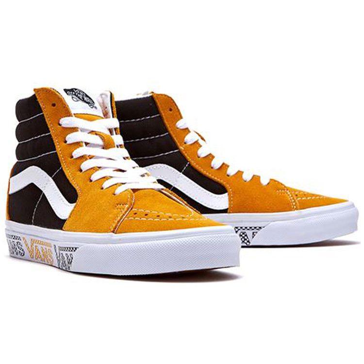 Vans Sk8 hi Black Yellow Splicing Unisex 'Sunflower Black' VN0A4BV6SXY
