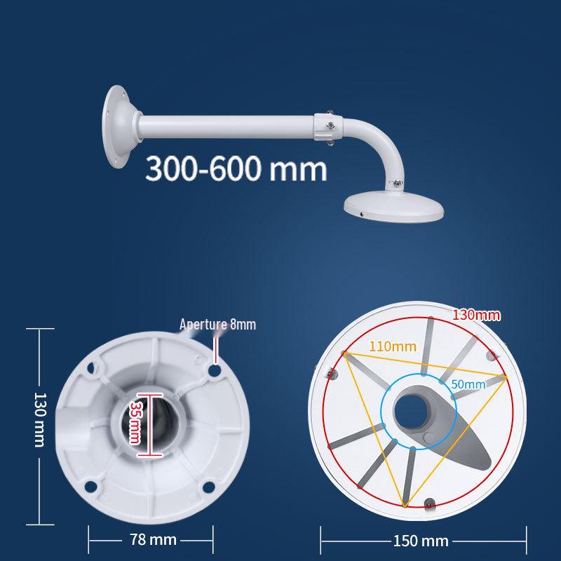 35" L-Type Dome Surveillance Camera with Retractable Aluminum Alloy Universal Wall Mount Extension for Hikvision/Dahua Panoramic Models