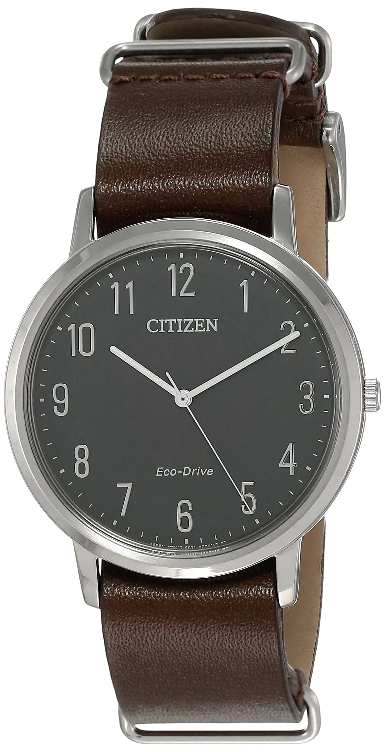 

Часы Citizen мужские BJ6501-01E из серой кожи Eco-Drive