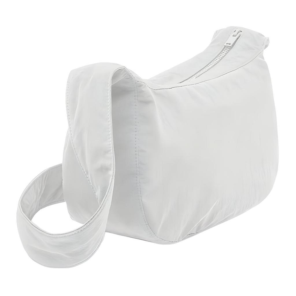 New COS Polyamide Saddle Bag, Shoulder Bag, Crossbody Bag Medium Unisex Greige 1219190002