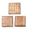 25Pcs/Set Wood Rubber Stamps Botanical Butterflies Decorative Wooden Stamps Clouds Stamps for Diaries Journals Scrapbooks Cards DIY Crafts