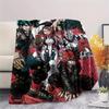 My Hero Academia Poster Pattern Flannel Blanket, High Quality Comfortable for All Seasons, Home Decor, Warmth and Comfort, Perfect for Gifts.