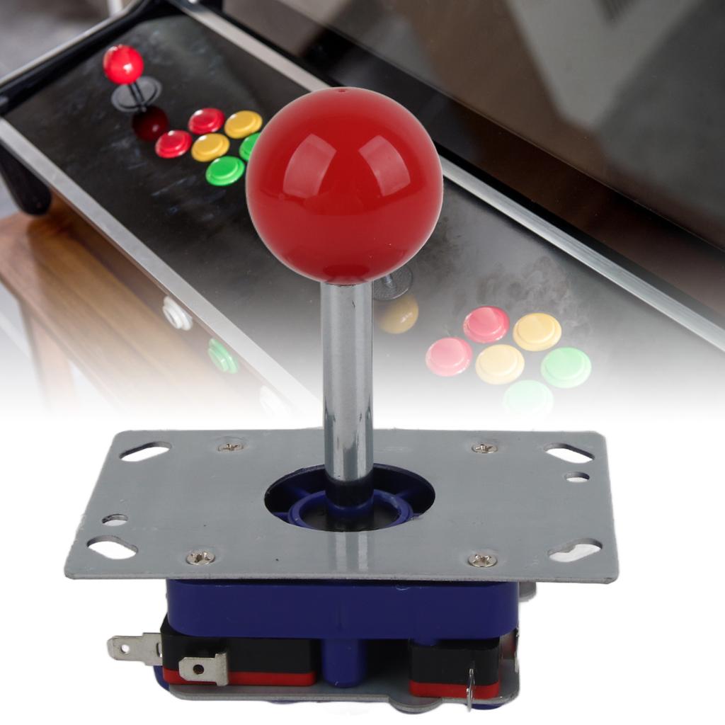 2-Wege, 4-Wege, 8-Wege Spiel-Joystick mit Griff, Joystick für Spiele mit starker Stahlwelle, , Passt für Holz- und Metallplatten, Spielkonsole