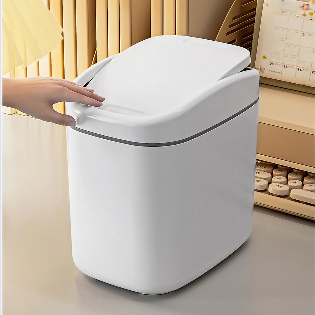 1 buc Coș de gunoi pentru sufragerie Coș de gunoi de birou Coș de hârtie drăguț și creativ Coș de mașină pentru dormitor cu capac Rechizite pentru baie