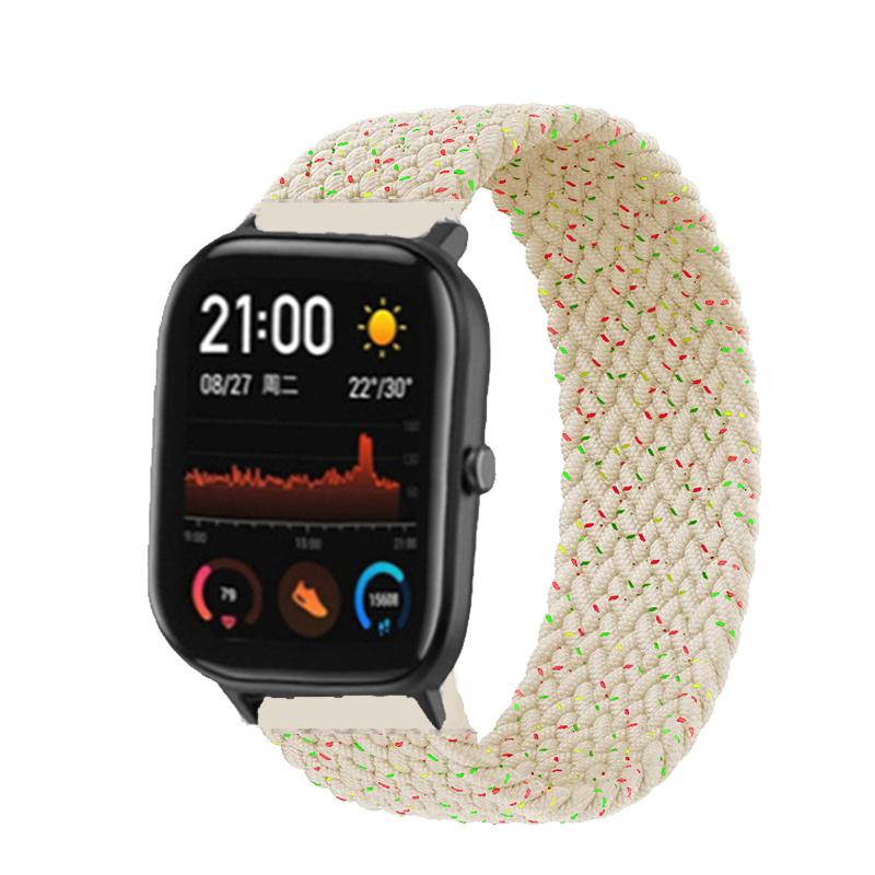 20mm 22mm Uhrenarmbänder für Amazfit GTS/4/3/2/2e/GTS2 Mini/GTR 4/3 pro/GTR2/2e/2 Geflochtenes Solo-Loop-Armband Amazfit bip 6 5 Band