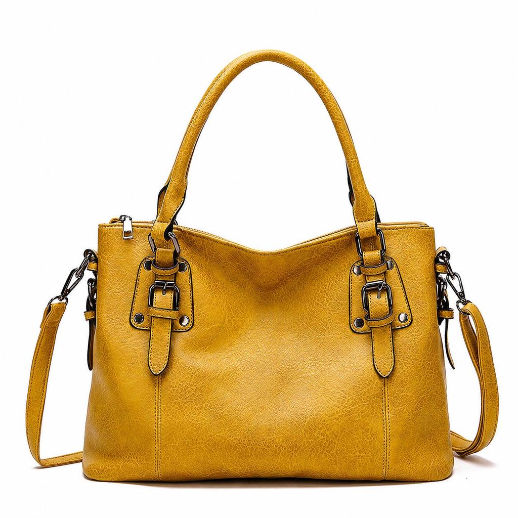 Elegant Retro European American Women's Large Capacity Shoulder and Crossbody Tote Bag