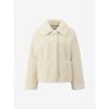 Cc Collect Fur Jacket With Metallic Toggle Decoration C254psj611