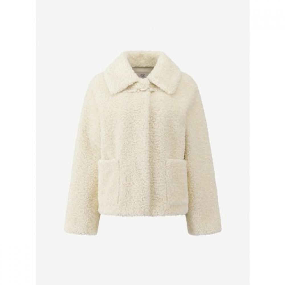 Cc Collect Fur Jacket With Metallic Toggle Decoration C254psj611