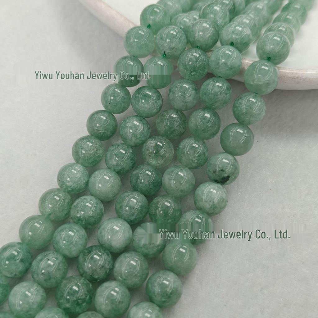 Natural White Stone Enhanced 6-10mm Round Beads String for Three-Color Alxa Bracelet Necklace Accessories