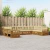 Outdoor Sofa Set 9 pcs Natural and Beige Solid Acacia Wood