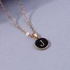 Fashion Enamel Initials Letter Pendant Necklace for Women Girls A-Z Alphabet Name Necklace Birthday Jewelry Gift