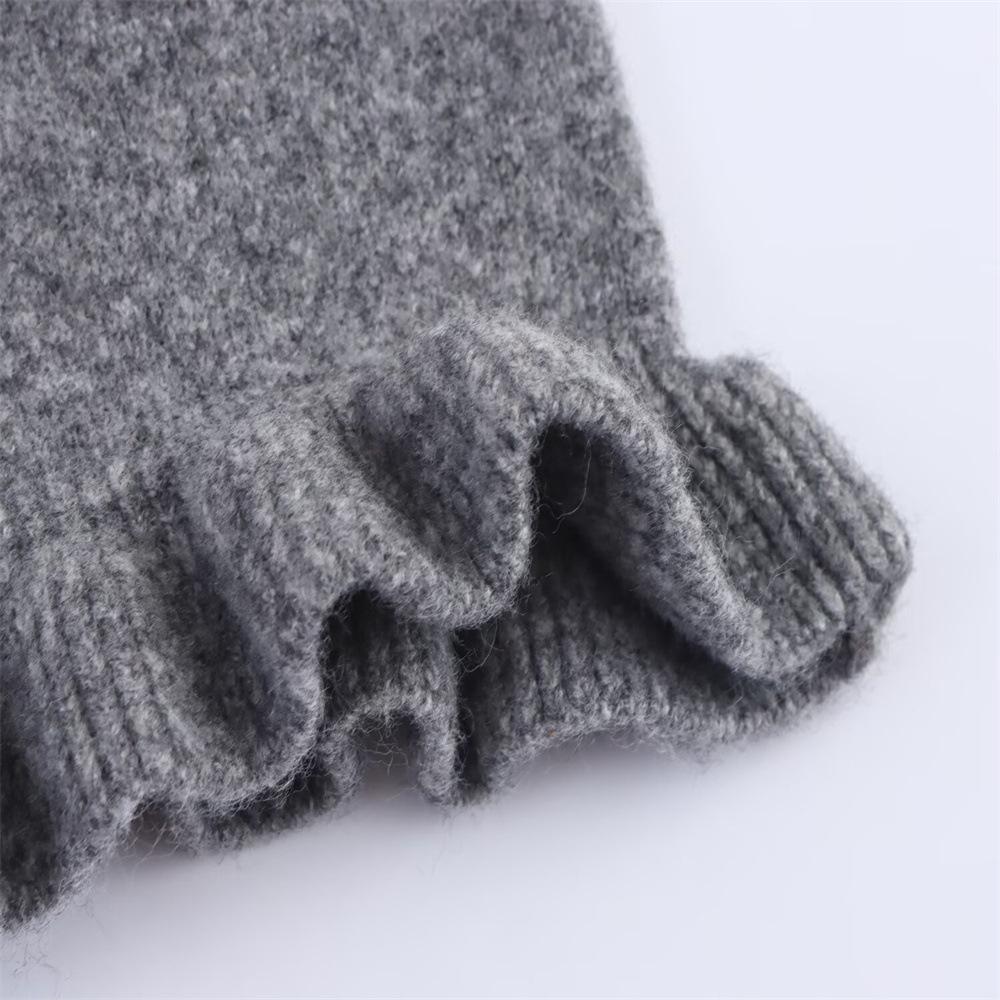 Slim-Fit Layered Knit Cardigan Sweater for Women - Autumn/Winter Fashion