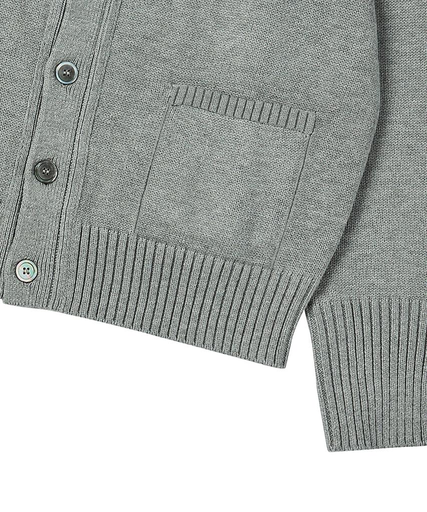 Beyond Closet Ilp Cashmere Classic Logo Cardigan Gray