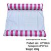 Inflatable PVC Float Recliner: Foldable Striped Swimming Bed