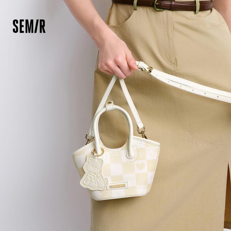 Semir Women s 2025 Checkerboard Dog Print Crossbody Bag One Size