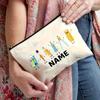 Personalized Custom a Special Art Name Pencil Print Large Capacity Zipper Makeup Bag - Portable Travel Cosmetic Bag Fashion